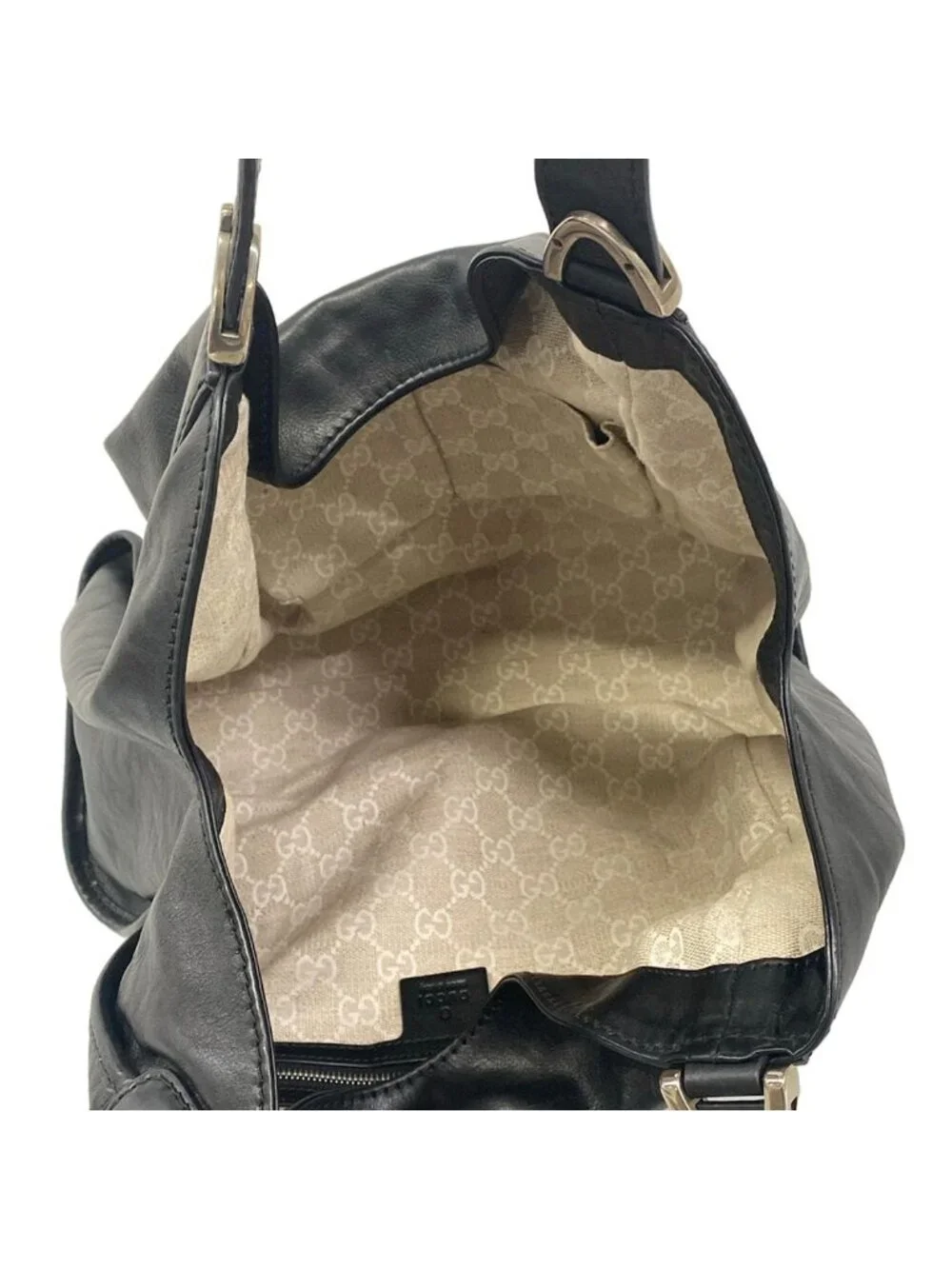 Gucci Shoulder Bag Soft Stirrup Black